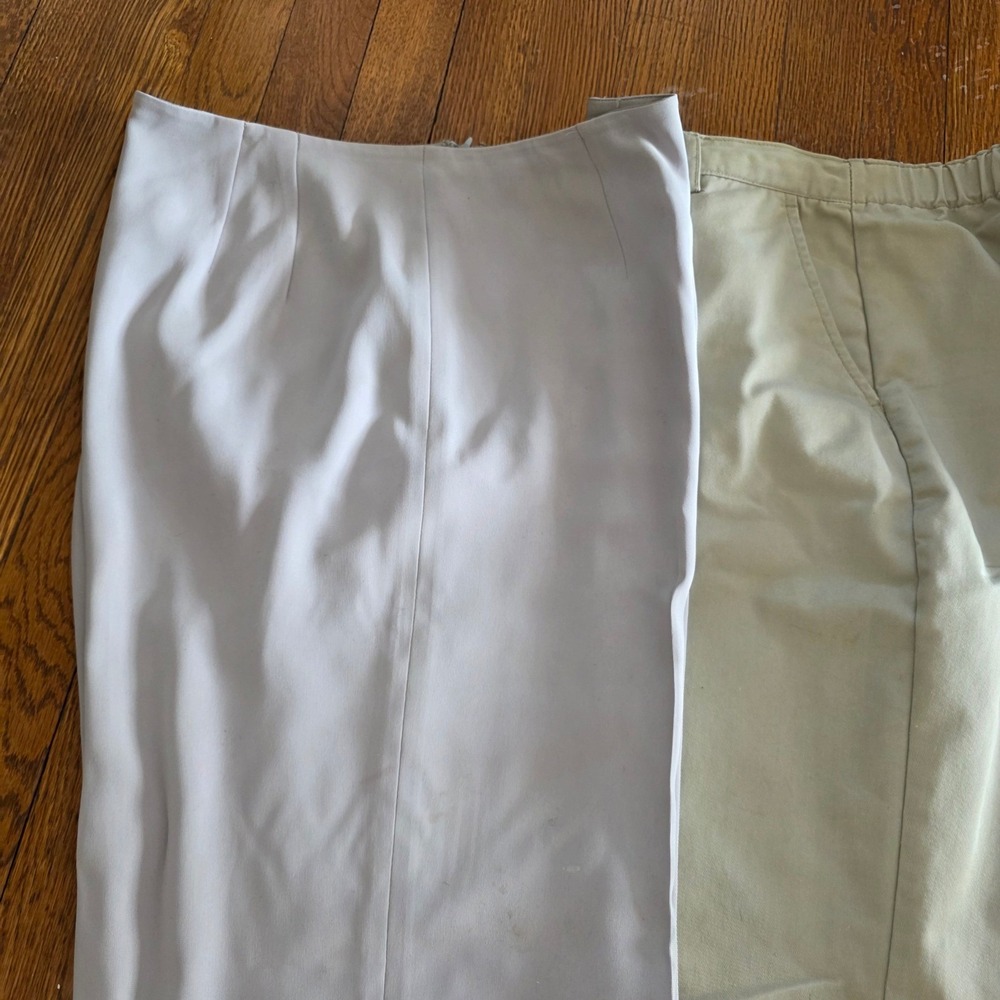 Talbots Soft Surroundings Lands End Petite Pants Lot Size 12P Navy White Khaki - Picture 10 of 10